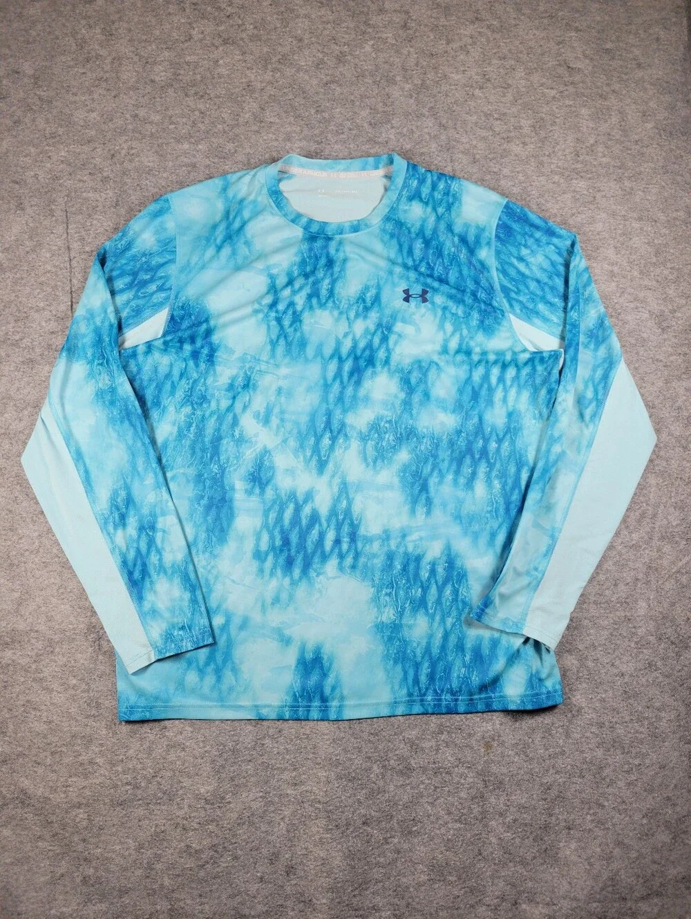 Under Armour Iso-Chill Blue Quick Dry Performance Long Sleeve Shirt Men Size XXL